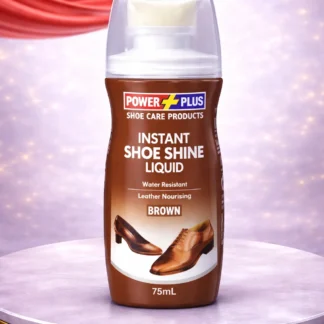 Power Plus Shoe Shine Liquid (Brown)